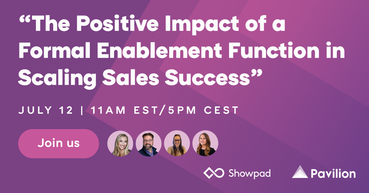 [Webinar] The Positive Impact of a Formal Enablement Function in Scaling Sales Success